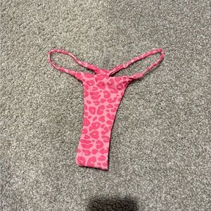 Pink Leopard Print Bikini Bottoms